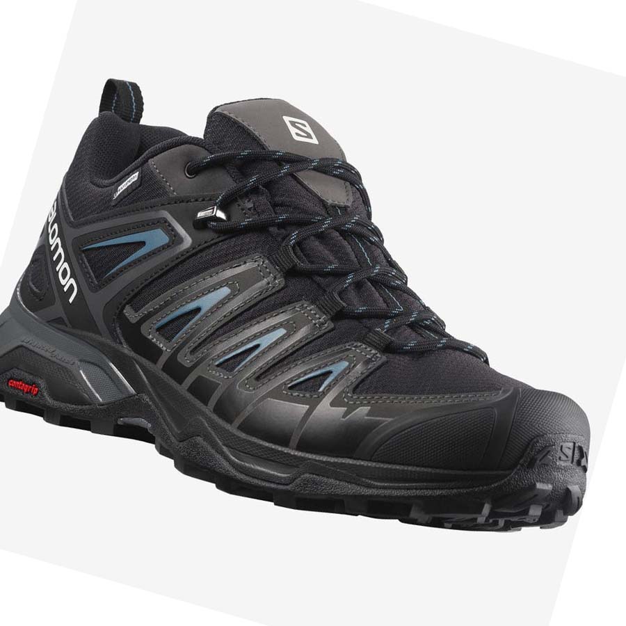 Salomon X ULTRA PIONEER CLIMASALOMON™ WATERPROOF Túracipő Férfi Fekete | HU 2069SGL